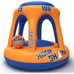 Swimming Pool Basketball Hoop Set by Hoop Shark - Inflatable Hoop with Ball